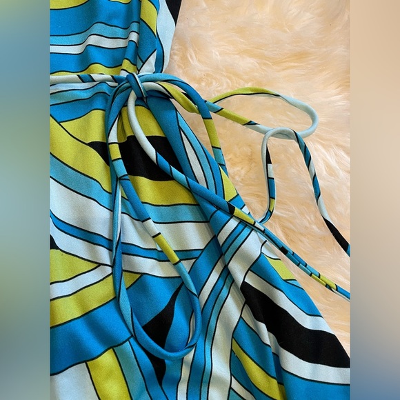 Vintage 90s Moanora Pucci-esque DeeLite DeeGroovy print wrap dress - Picture 6 of 10